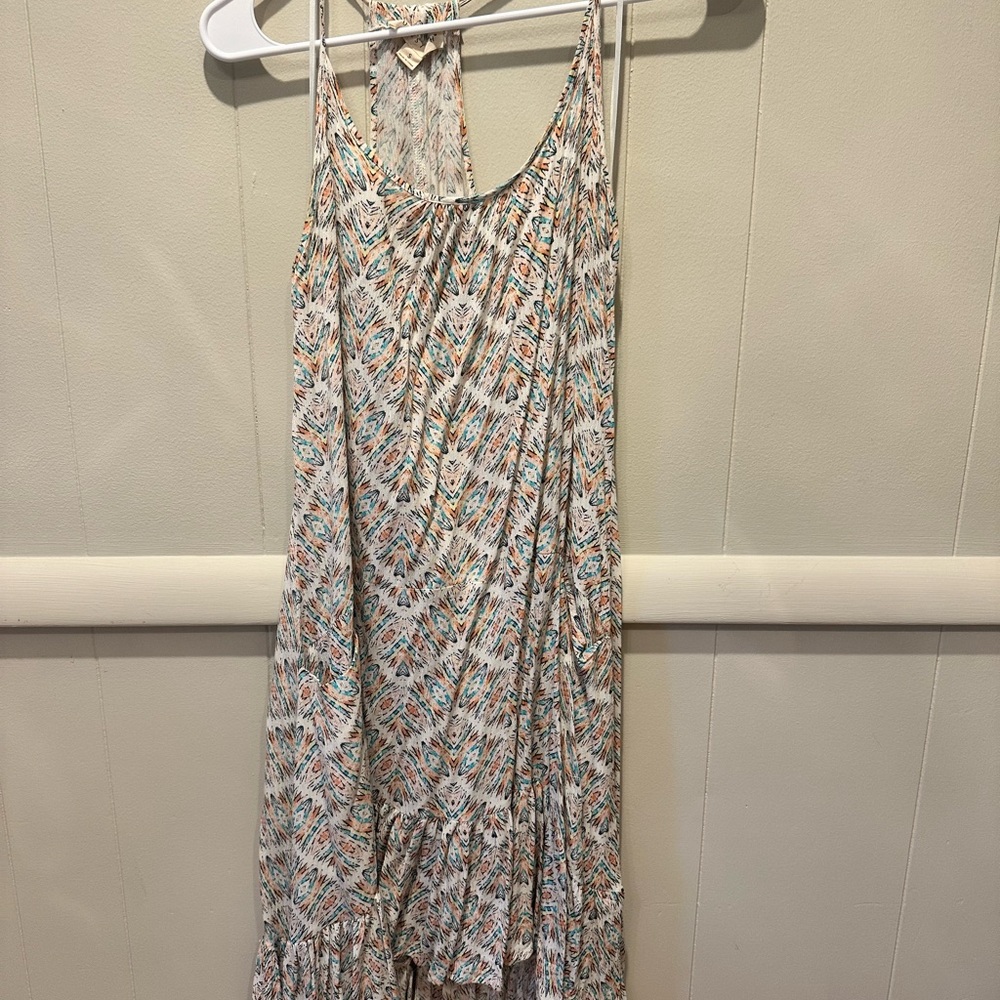 Lovestitch Gray and White Asymmetrical Sundress